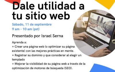 Dale Utilidad a tu sitio Web – Sept 11, 2021