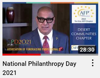 Honorees for National Philanthropy Day in the Desert 2021
